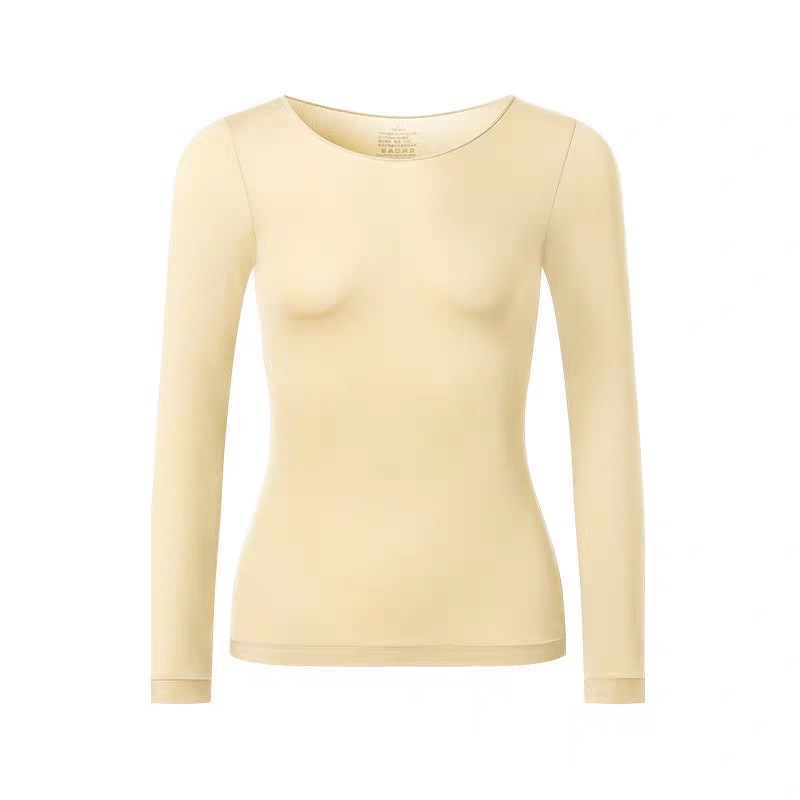 Winter Autumn Women Thermal Underwear Long Sleeves Bottoming Shirt Pullover Elastic Casual Solid Ladies Basic Thermal Tops 2025