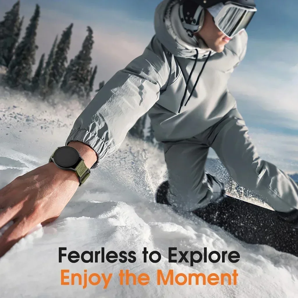 Pasek nylonowy w kamuflażu 22 mm 20 mm do zegarka Samsung Galaxy Watch 7 6 5 4 40/44 mm 6 Classic 43 47 mm do zegarka Huawei Watch GT5 4Pro Band