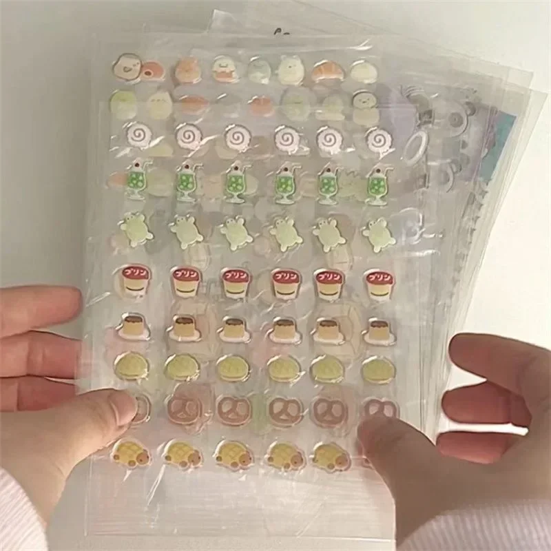 5 unids/pack Retro láser brillo dibujos animados Animal trébol pegatinas para mascotas Material DIY película Scrapbooking calcomanía estilo aleatorio