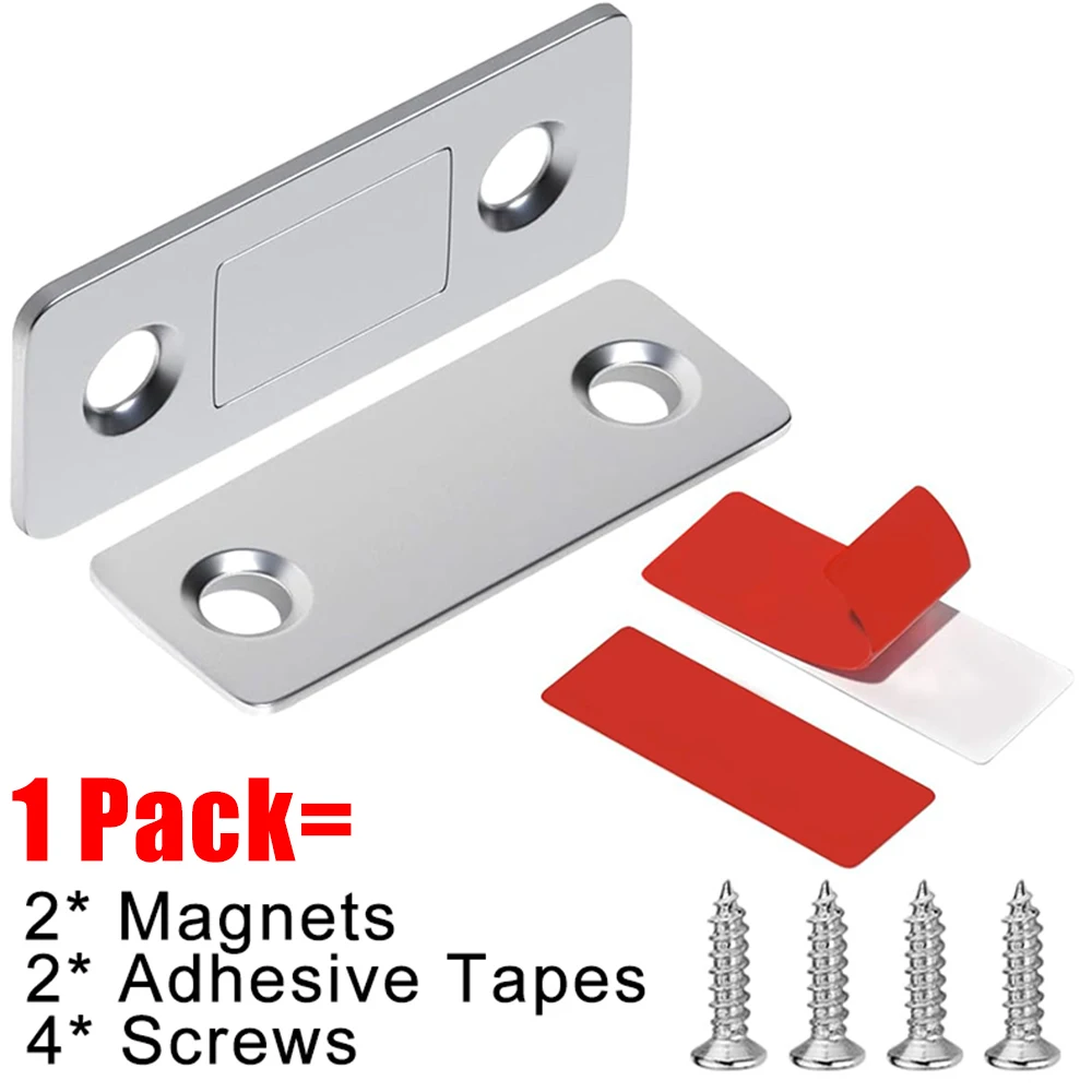 Chiusure magnetiche per armadietti Porta ultra sottile Magneti forti Tappo Adesivo invisibile Serratura magnetica per cassetti per chiudiporta dell'armadio da cucina