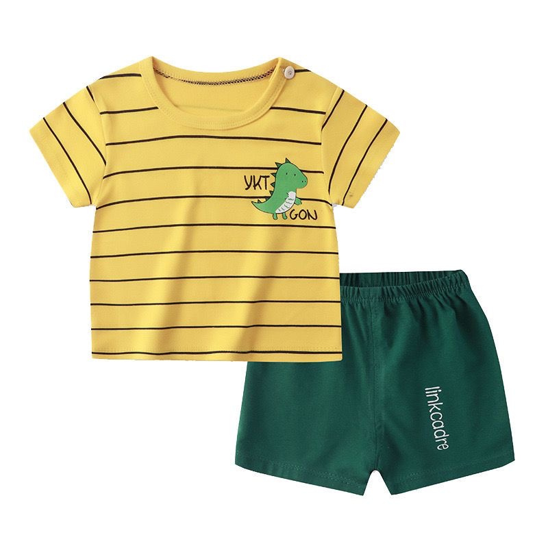 Set di abbigliamento per bambini Cartoon Moda estiva Abiti a maniche corte Ragazzi Ragazze T-shirt + pantaloncini 2 pezzi Abiti per bambini 0-6 anni