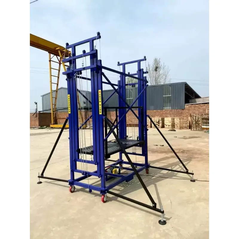 Heißer Verkauf 500KG 2m 6m 10m Faltbare Elektrische Gerüst Lift Plattform Für Wand Farbe Bau Und dekoration