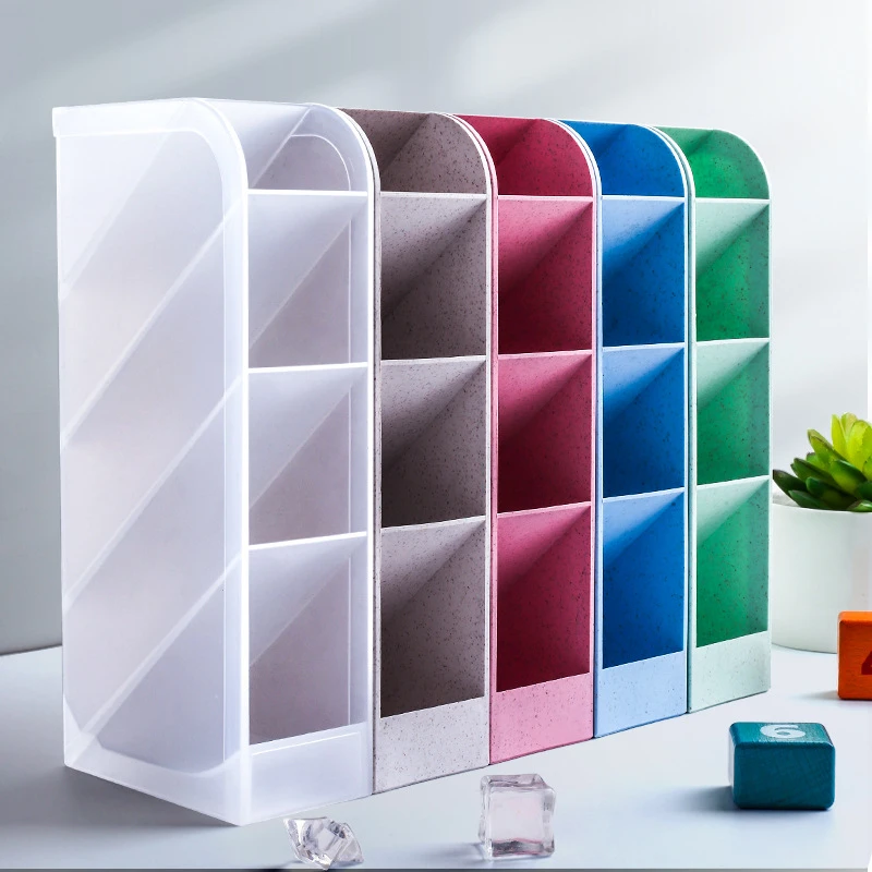 Mới Để Bàn Người Tổ Chức Bút Bút Chì Cọ Trang Điểm Hộp Lưu Trữ 4 Lưới Xiên Lắp Sắp Xếp Lưu Trữ Trường Văn Phòng Phẩm