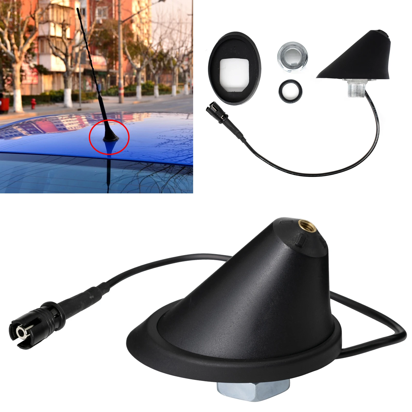 Xe Ô Tô Mái Đài Phát Thanh Ăng Ten Trên Không Nền AM FM Trên Không Cói Dành Cho Xe Mazda 3 5 6 VW Golf Mk3 Mk4 mk5 Polo 6n2 9n Passat B5 Mới Cánh Cứng