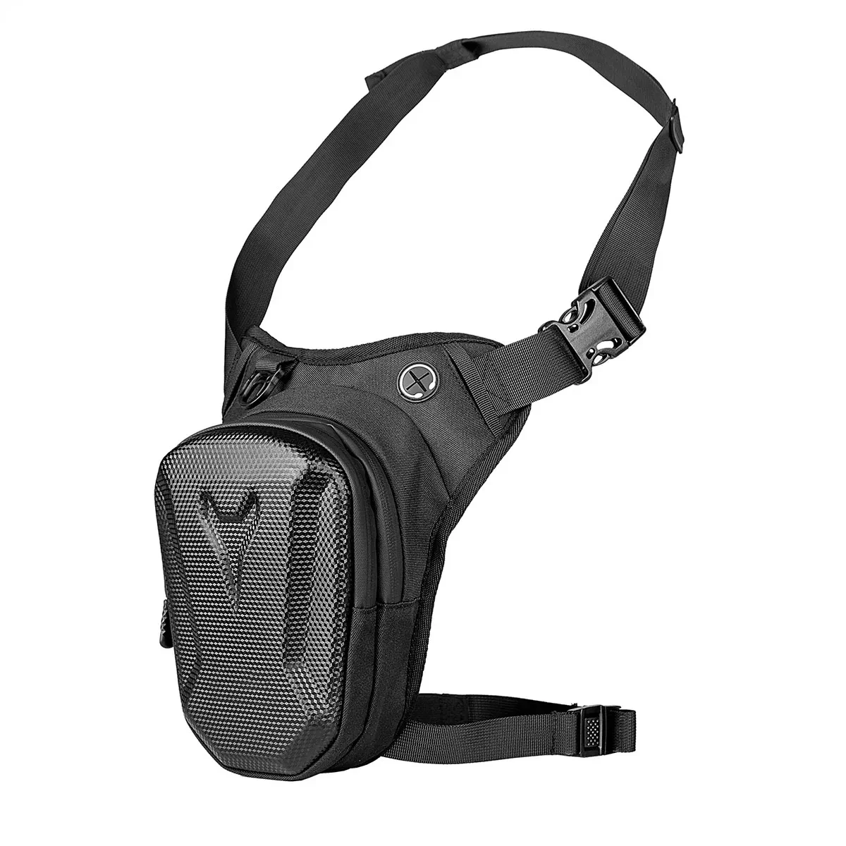 1PC ブラックオートバイレッグバッグ防水ライダーウエストバッグサイクリングバイククロスボディバッグオートバイ用品