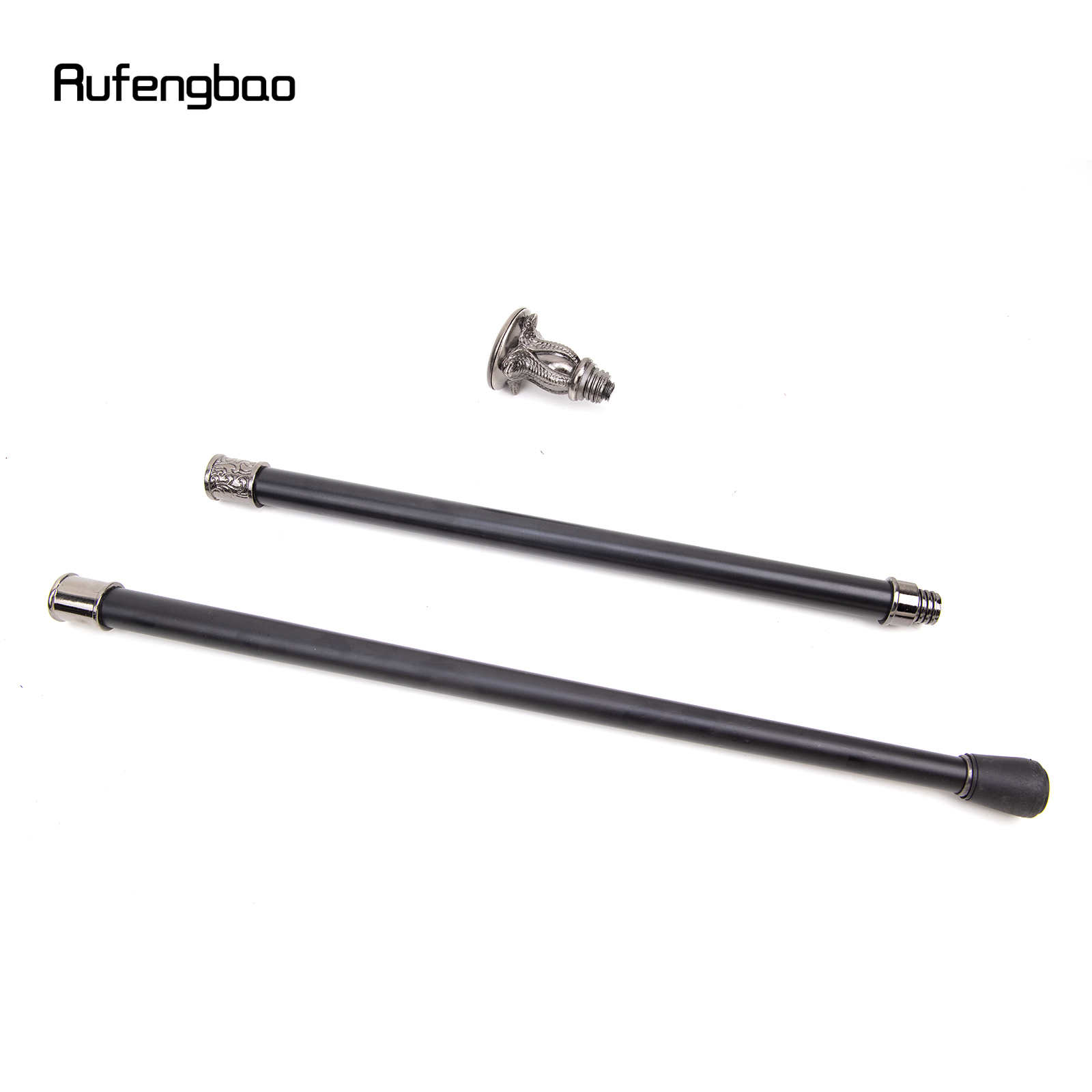 Quatro cabeças cobra Faraó bengala, Bastão decorativo de moda, Cavalheiro elegante Cosplay Cane Knob Crochet, 93cm