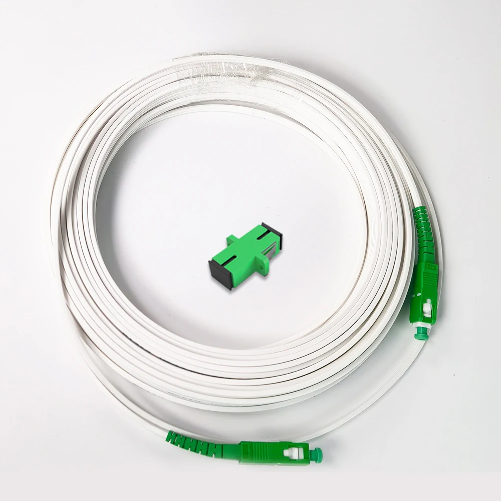 Cavo in fibra ottica per interni Cavo patch cord FTTH SC/APC a SC/APC Cavo in fibra ottica monomodale con filo bianco all'ingrosso