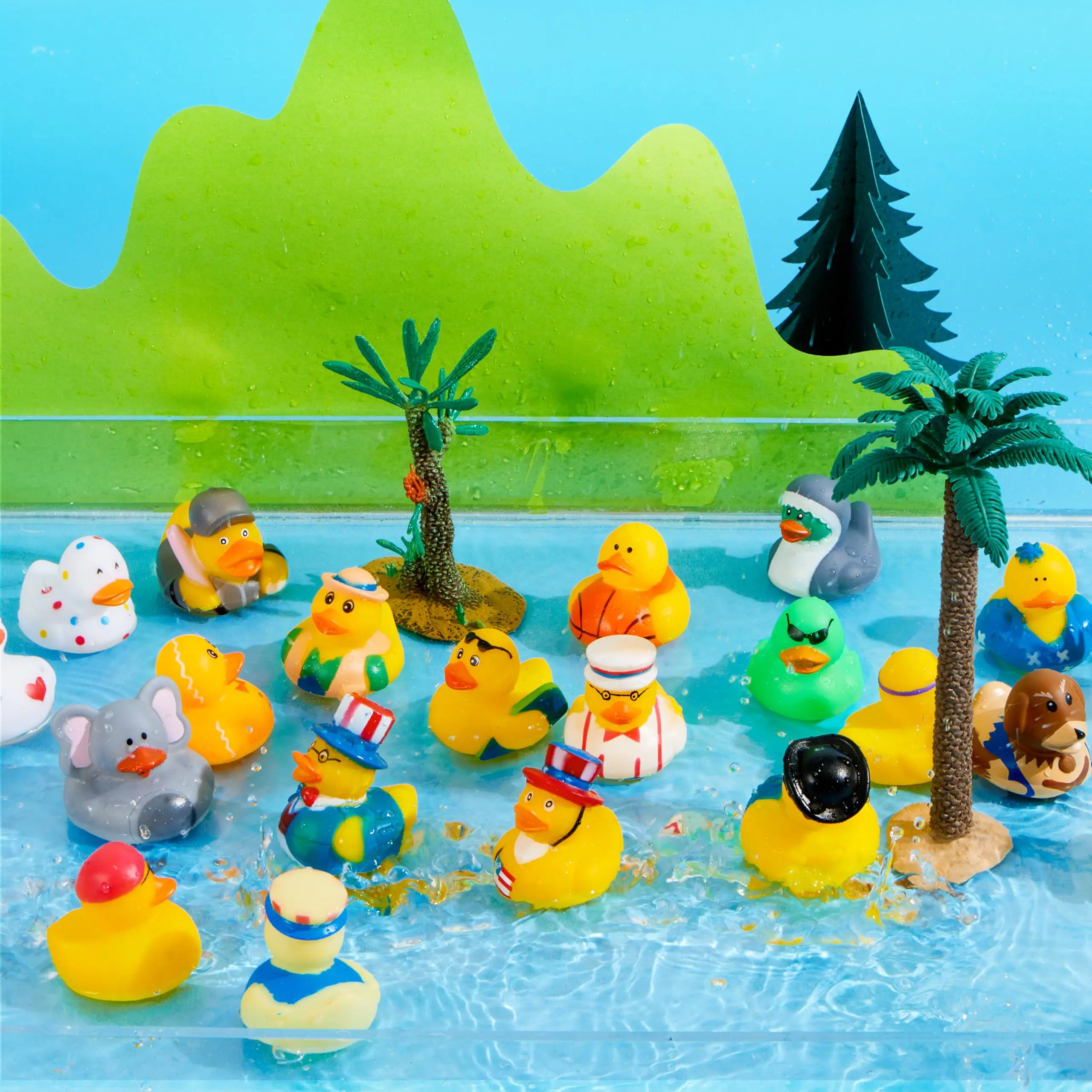 เป็ดยางสุ่ม Assortment MINI เป็ดยางของเล่นเด็ก,ของขวัญวันเกิด,ฤดูร้อน Beach Pool กิจกรรม PARTY