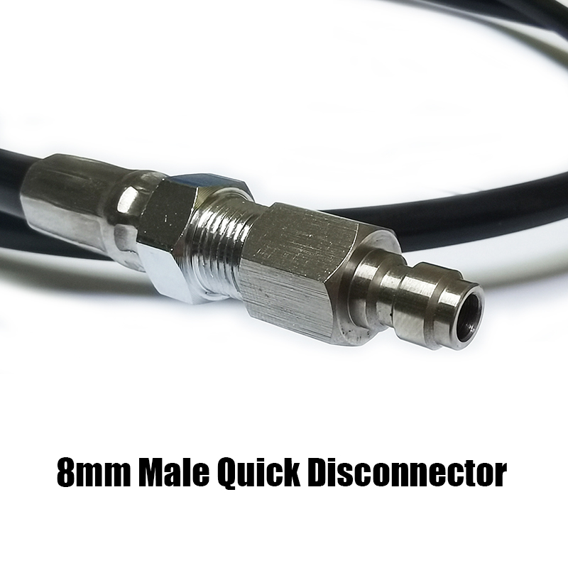 New HPA Charging Hose Remote Fill Whip Long Microline Hose Pipe Extension Female And Male End 8mm Quick Disconnector