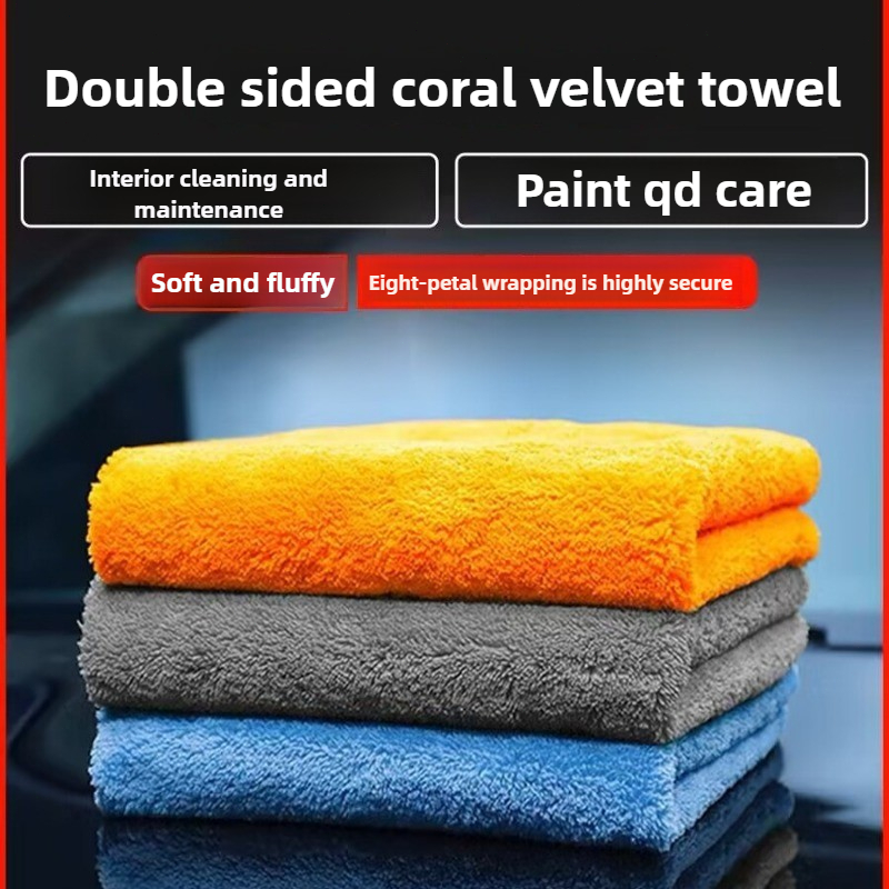 Thicken 600GSM ผ้าขนหนูไมโครไฟเบอร์ Ultra-Soft ผ้าล้างรถ 40x40 ซม.Scratch-ฟรีผ้าสําหรับรายละเอียดรถทําความสะอาด Rag