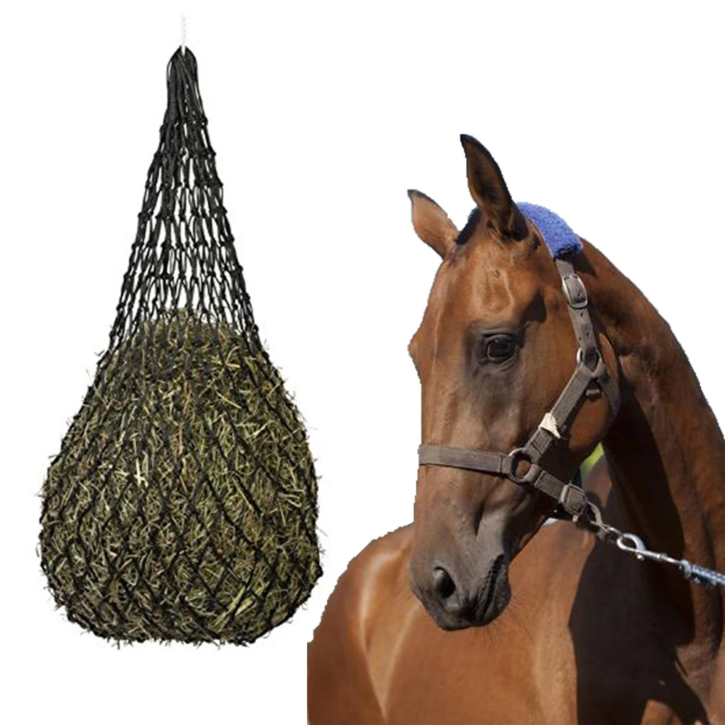 Nylon Haylage Net Pferde fütterung beutel kleiner Loch Heufutter beutel Slow Feed Heu Feeder Netz beutel langlebige Pferde pflege produkte