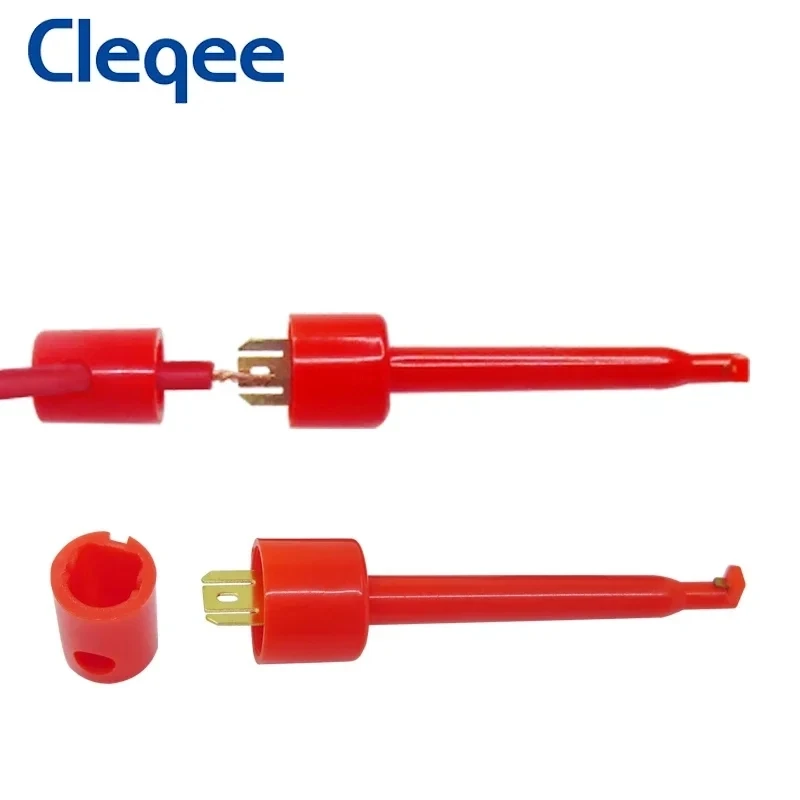 Cleqee P1039 1 Juego de conector Banana de 4mm para probar el gancho, Kit de cables de prueba, Cable Mayitr IMax B6 para multímetro, herramientas de prueba electrónica
