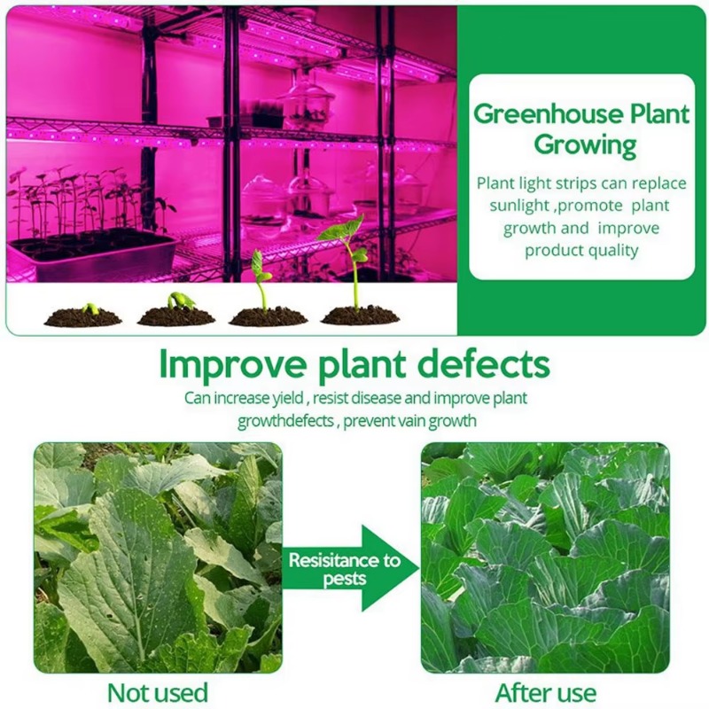 1-5 メートル 5V USB LEDPlant ライト成長 LED ストリップフルスペクトル防水 LED チップ温室花苗成長テント水耕栽培