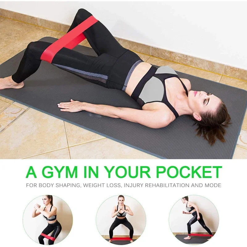 Banda de ejercicio con bucle de resistencia, bandas de ejercicio para el hogar, Fitness, estiramiento, entrenamiento de fuerza, fisioterapia, banda de entrenamiento elástica