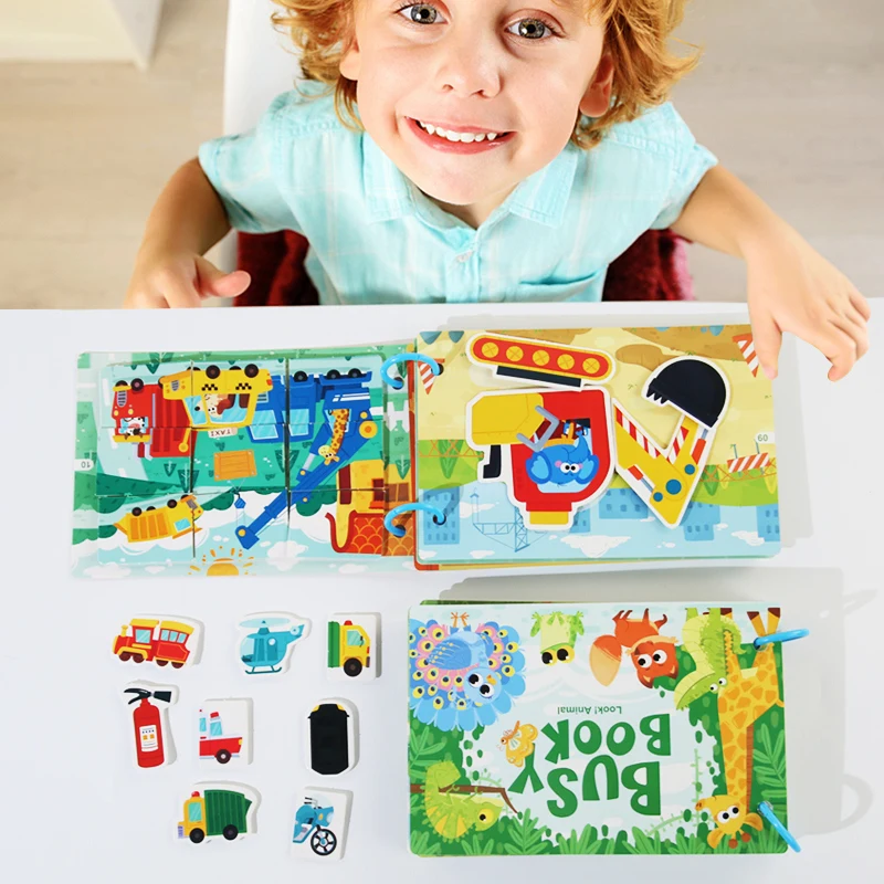 Montessori Baby Busy Stickers Book 'My First Quiet Book' Early Learning Educational Toy for Children Matching Game for Babies