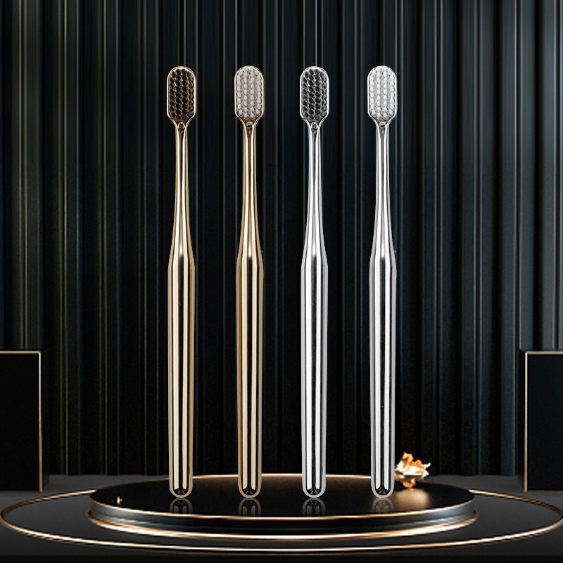 Luxury Soft แปรงสีฟันผู้ชายผู้หญิงผู้ใหญ่ฟันแปรงทองเงินทันตกรรมแปรง Elegance Gentle แปรงสีฟัน Drop Shipping