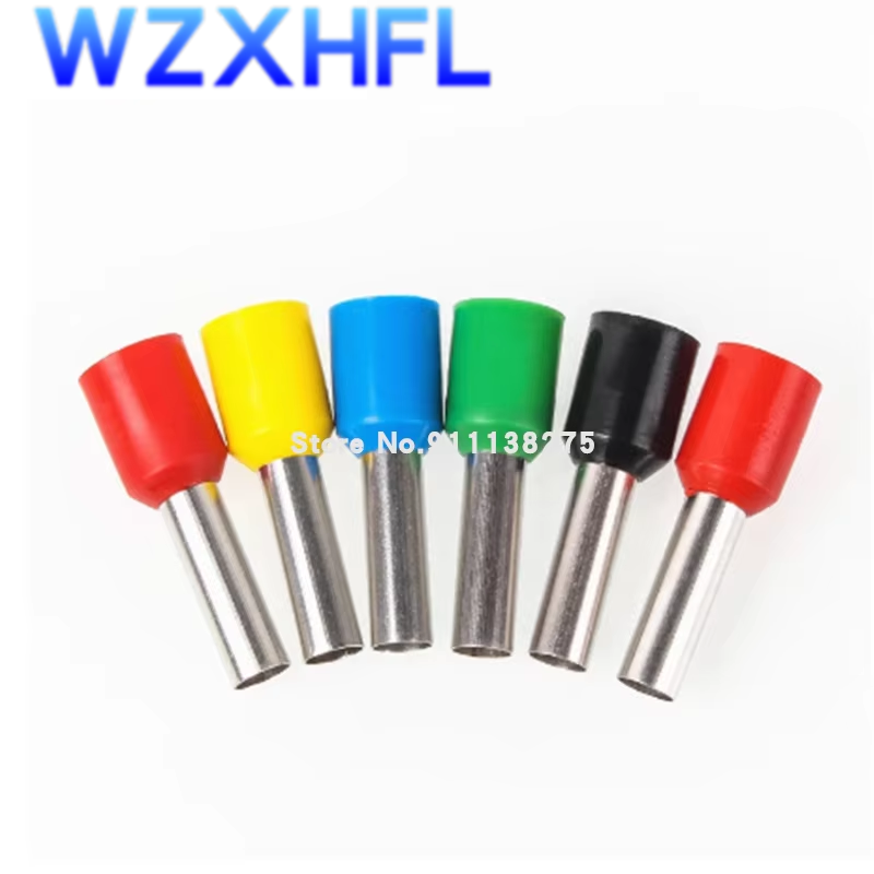 1000 Stück E0508 Rohrdraht-Kaltdruckverbinder, elektrische Anschlüsse, Kabelcrimps, Aderendhülsen für 0,5 mm2, 22 AWG-Draht VE0508