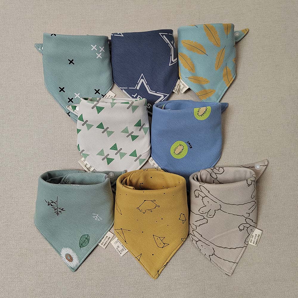 Baberos para bebé, Bandana triangular de algodón suave para alimentación infantil, paño para eructar, toalla para la dentición de recién nacido, accesorios para niño y niña, 8 piezas