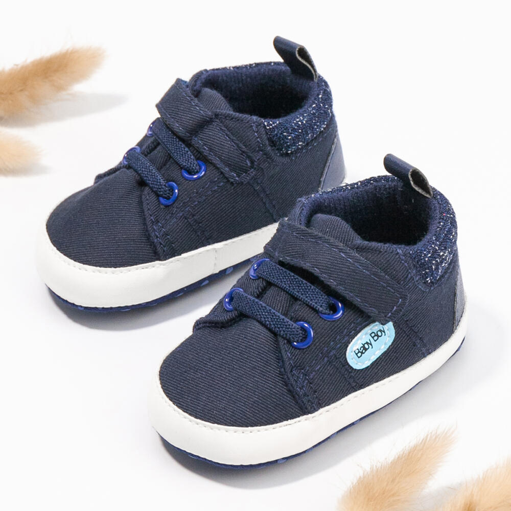Nouveau-né classique bébé couleur unie toile chaussures chaussures décontractées anti-dérapant doux coton semelles bébé baskets premier jour enfant en bas âge chaussures