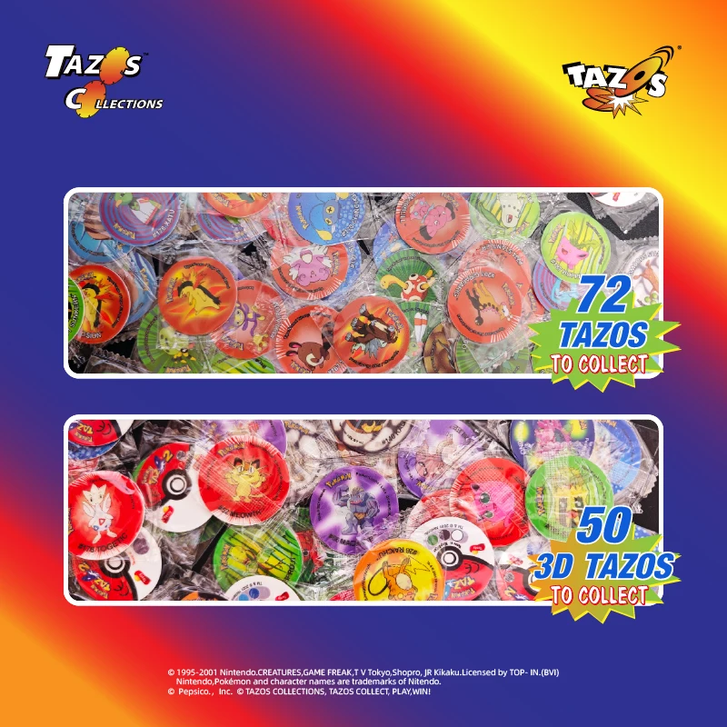 ВАЗОС ®   КОЛЛЕКЦИИ MATU TAZOS Pokemon 1,2,3 Set & 3D TAZOS Full/Complete Set 151/72/50PCS【Испания и Greece Original Edition】