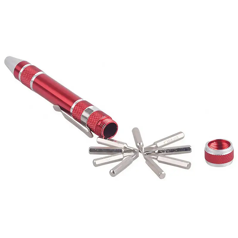 8-in-1 Aluminum Alloy Screwdriver Pen - Changeable Bits For Easy Repairs & Disassembly