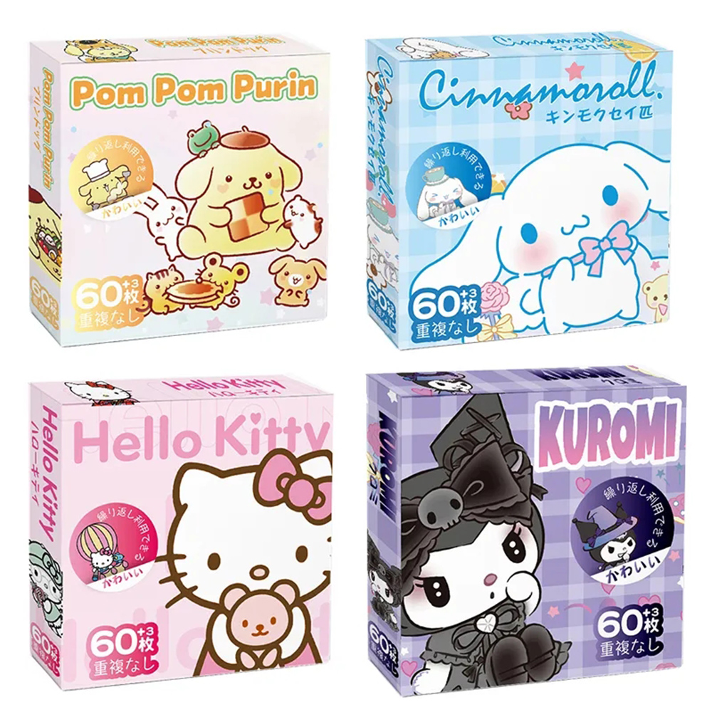 60PCS Sanrio Adesivi Kawaii Ragazze Hello Kitty Kuromi Pochacco My Melody Cartoon Decalcomanie fai da te Decorazione carina Adesivo per bambini Giocattolo