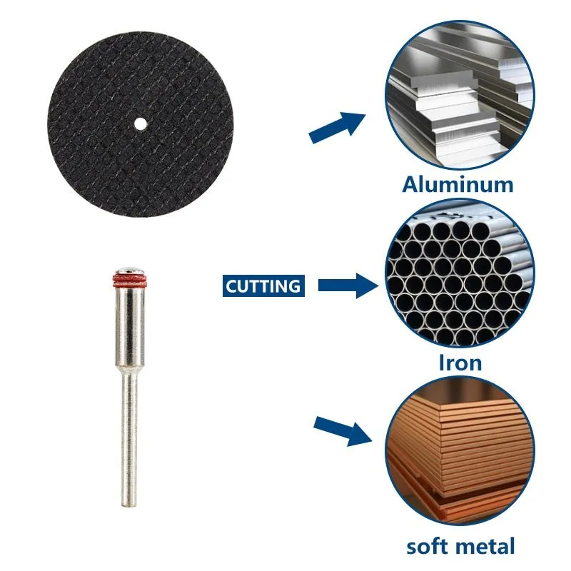 11/21/54pcs Disco da taglio abrasivo 32mm con mandrini Mole per accessori Dremel Taglio di metalli Utensile rotante Lama per sega