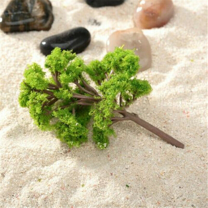 10pcs Model Trees Ornaments Decoration 4CM Railroad Diorama Scenery Plastic Scale Scene For House Living Room Kitchen Decor