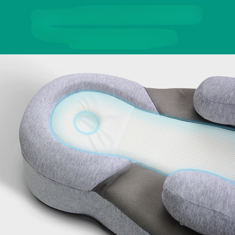 Travesseiro inclinado para bebês de grau médico, 100% algodão, cunha de enfermagem em forma de U, anti-refluxo, suporte de alimentação, prevenção de cuspe (0-12M)
