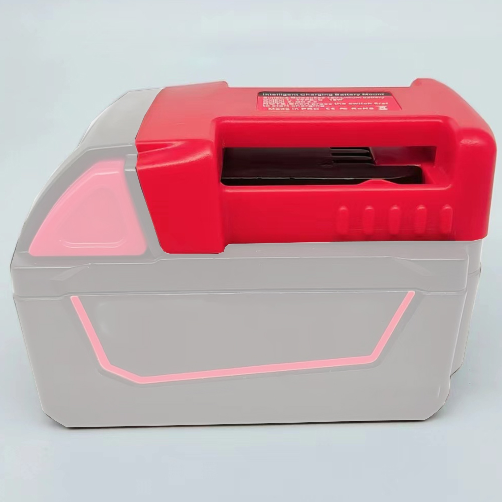 อะแดปเตอร์ชาร์จ USB Type-C USB/QC30 สําหรับ Milwaukee 18V อะแดปเตอร์ชาร์จแบตเตอรี่น้ําหนักเบาแบบพกพาสีแดงเครื่องมือ Access