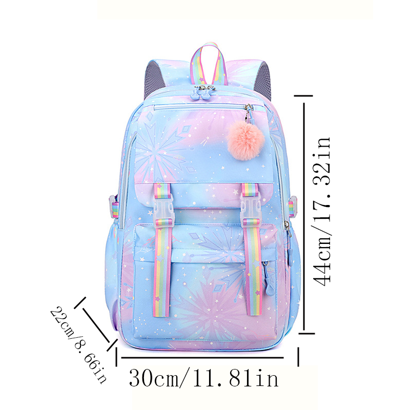 Kawaii School Bags Multiple Pockets Large Capacity Backpack For Women Fashionable Student Backpack With Pendant