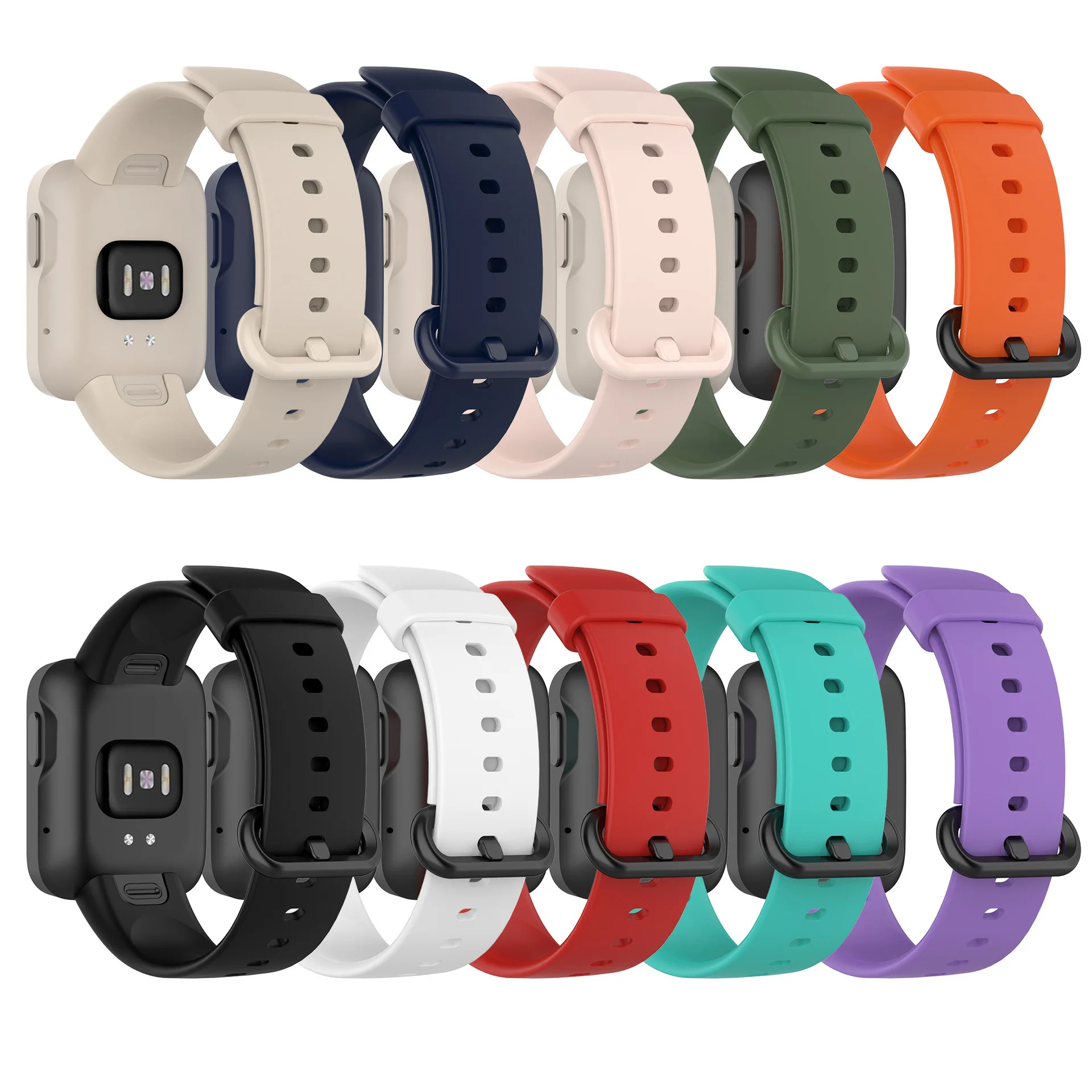 สายซิลิโคนสําหรับ Xiaomi Mi Watch 2 Lite Global Version เปลี่ยนสายนาฬิกาสร้อยข้อมือ Mi Watch Lite Redmi Watch 2/1 สาย