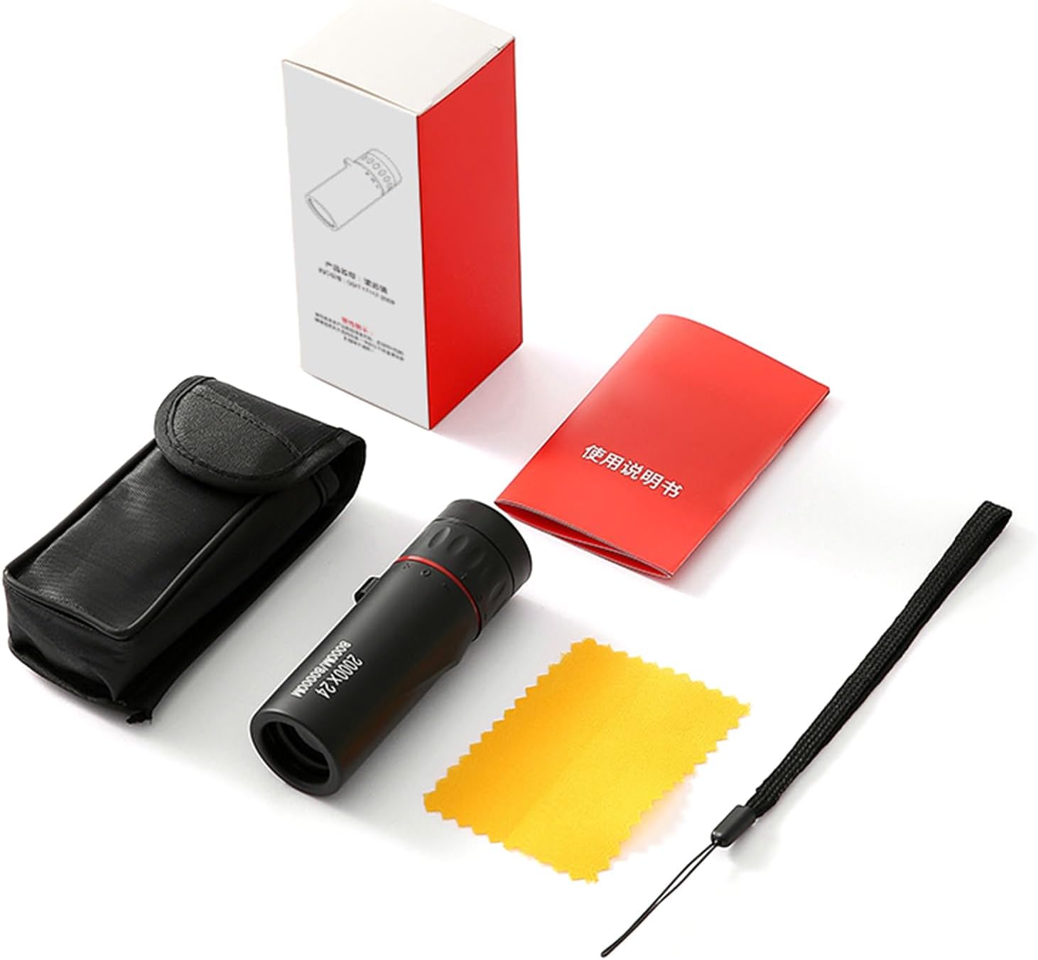 กล้องโทรทรรศน์แบบตาเดียว 2000x24 HD ขนาดเล็ก พกพาสะดวก ใช้กับโทรศัพท์มือถือ เหมาะสำหรับกิจกรรมกลางแจ้ง ตั้งแคมป์ ล่าสัตว์ และดูนก