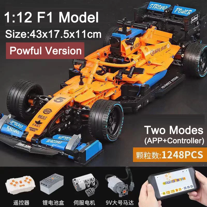 High-tech Building Blocks F1 สูตร 1 รีโมทคอนโทรล Super Speed Racing Cars Moc อิฐ RC การวิเคราะห์ของเล่น Creative Expert