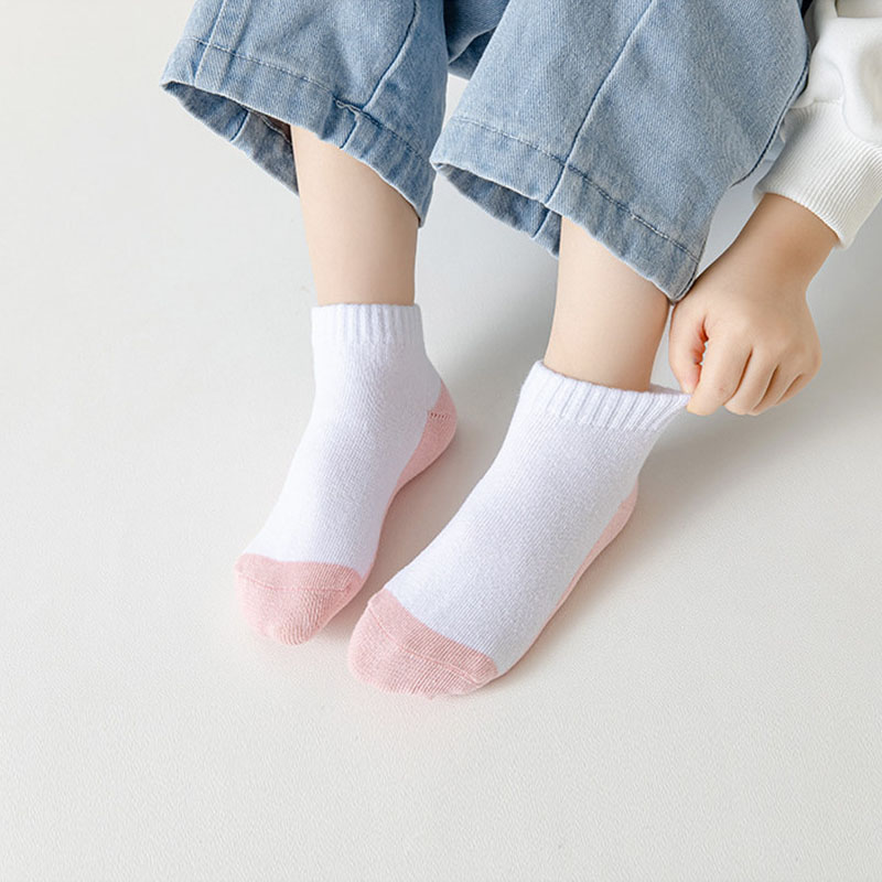5 par/lote 2023 nuevos calcetines de verano para niños calcetines de algodón para niños moda negro blanco gris para 1-12 años adolescente estudiante bebé niña niño calcetines
