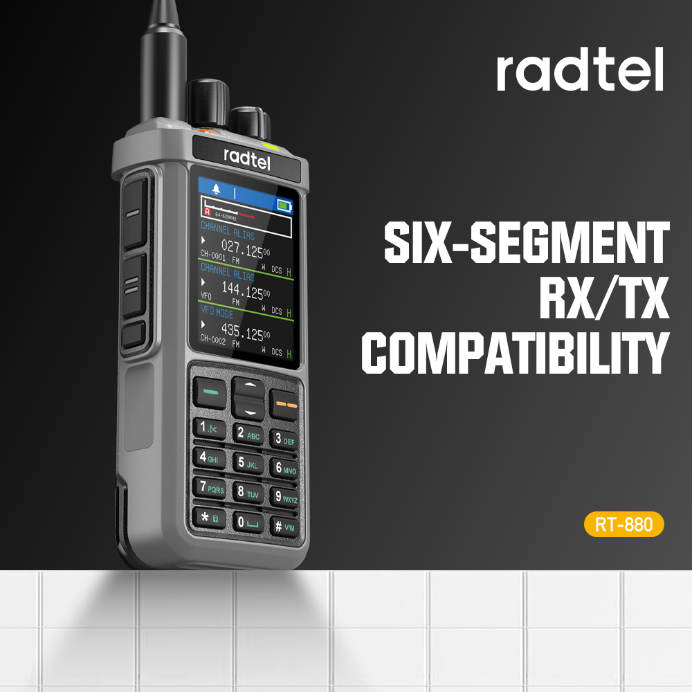 Radtel RT-880 10w Ham Radio with Cross Band Repeater Short Wave HF SSB CB  Walkie Talkie  AM USB LSB CW 1024 Channels , USB-C