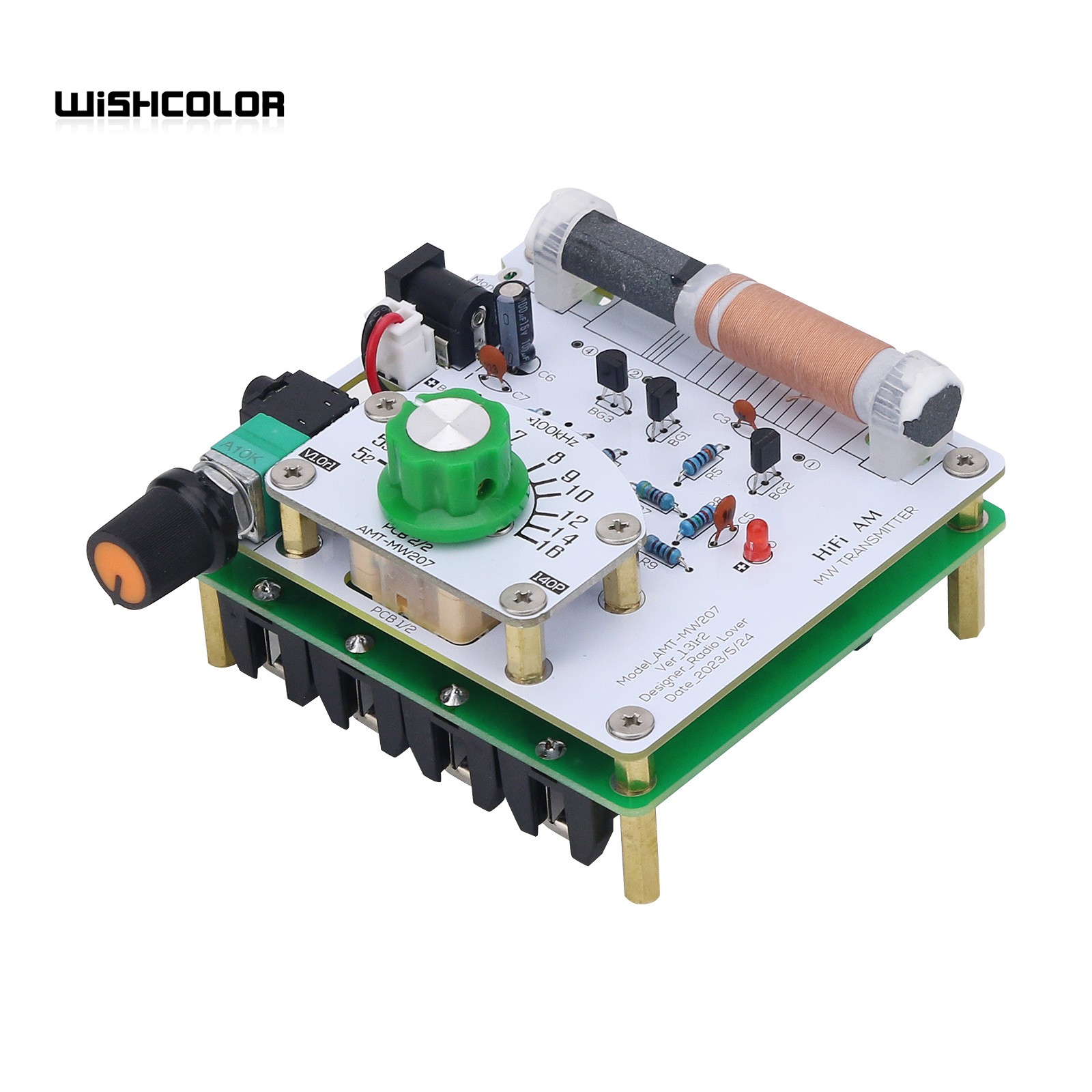 Wishcolor AMT-MW207 Mittelwellen-Funksender High Fidelity AM-Funksender DIY-Leiterplatte 525 ~ 1605 kHz 6 V