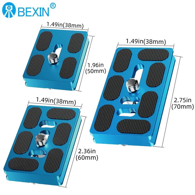 BEXIN Universal Tripod Plate Quick Release Plate Camera Quick Clamp PU Plate for Dslr Camera Arca Swiss Ballhead Tripod