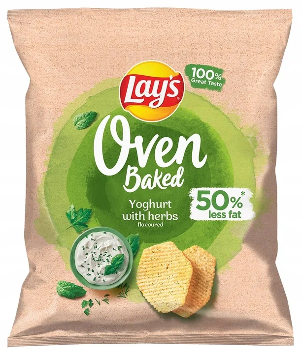 Lay's Oven Baked pieczone Chipsy jogurt z ziołami 40 g