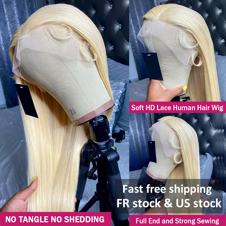613 Hd Lace Frontale Pruik 13X6 Blonde Lace Front Pruik 13X4 Bot Rechte Kant Voorkant Pruiken Menselijk Haar Hd Kant Pruik 13X6 Menselijk Haar