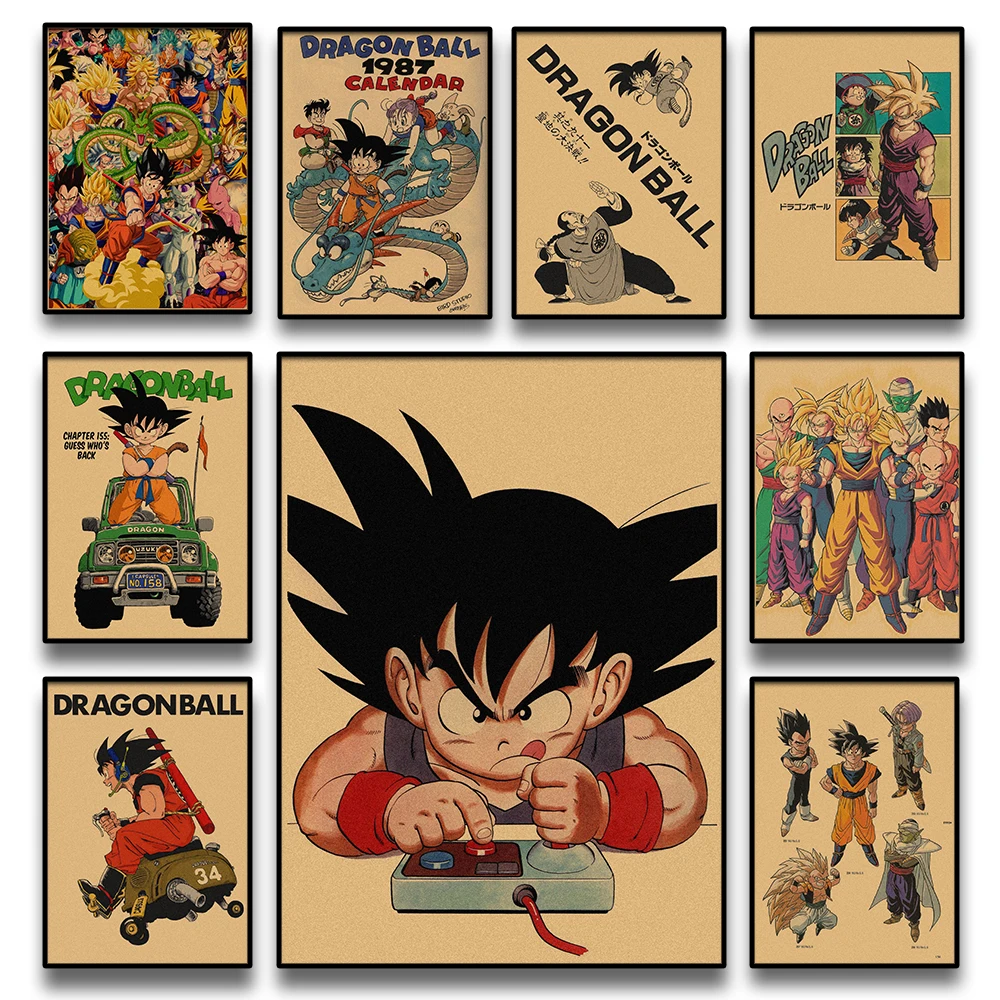 Японский окружающий аниме Ретро Dragon Ball постер Гоку Гохан Вегета Пикколо Фруза холст картина принт настенное искусство детский подарок