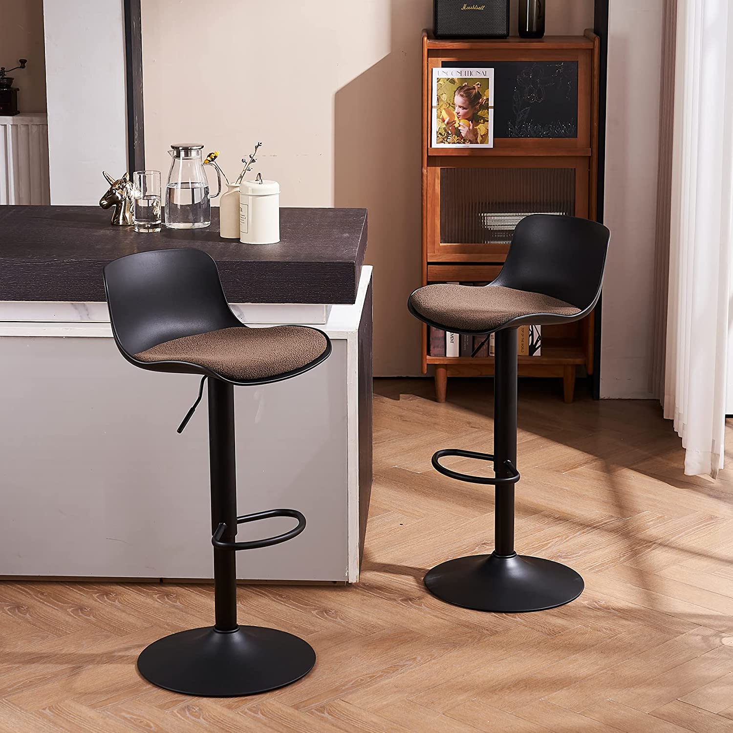 Top Quality Cheaper Modern Swivel Height Bar Chair Commercial Bar Stools Cafe Restaurant Adjustable High Bar Stools