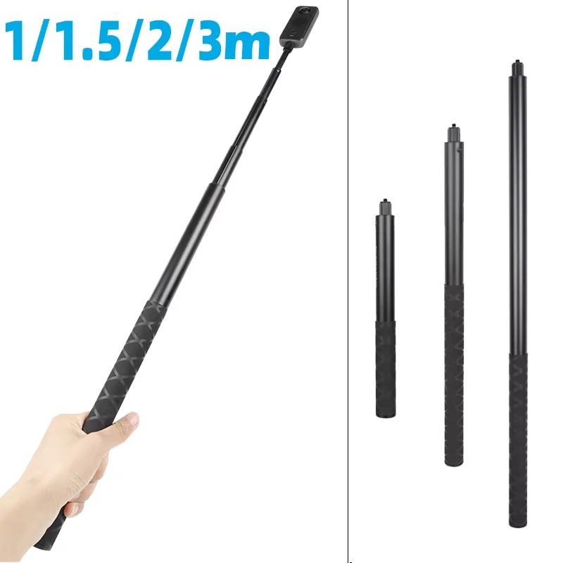 Palo de Selfie panorámico de Metal Invisible, edición extendida, monopié escalable para cámara Insta360 X2 X3, trípode para GoPro DJI