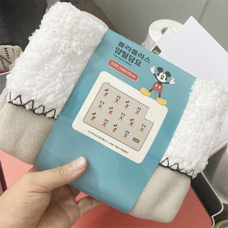 디즈니 만화 미키 마우스 사계절 두꺼운 슈퍼 부드러운 양털 어린이 담요 어린이 소년 소녀 던지기 담요 선물 70x100cm