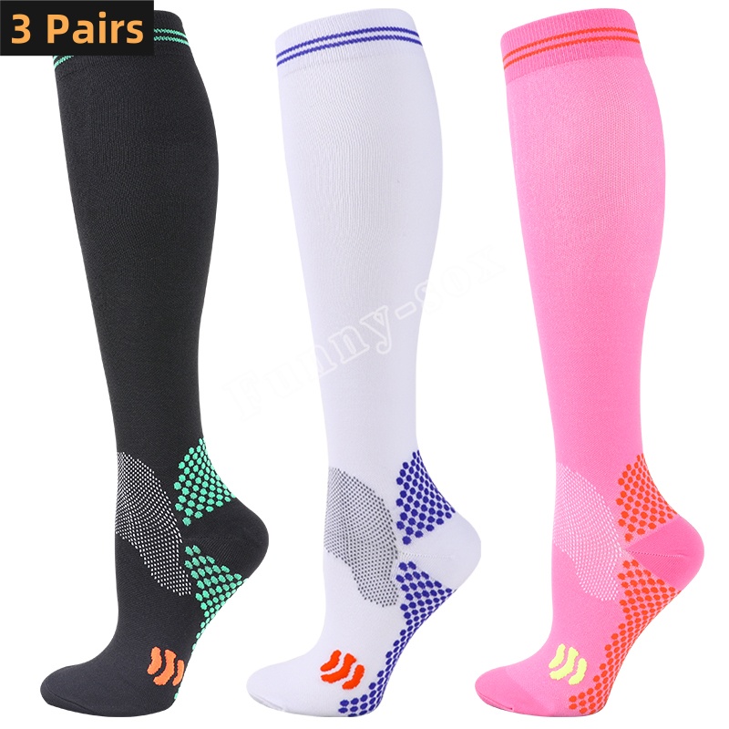 1/3 Pairs 20-30 Mmhg Dropship Compression Socks Varicose Veins Men Women Socks For Running Cycling,Football Soccer Stockings