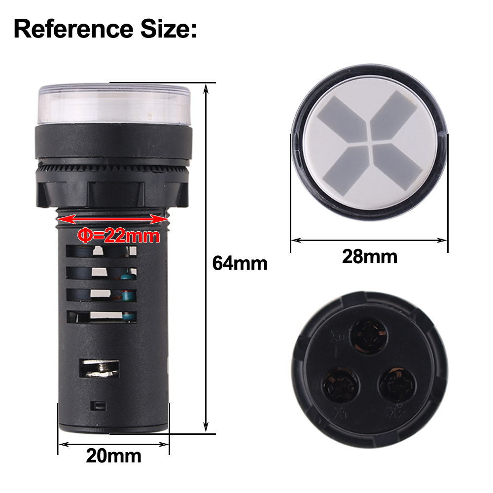 Mini DCAC220V12V rot/grün Dual-Farbe Schalter LED power Signal Licht arbeits Anzeige Notfall Signale Lampe 22mm AD16-22SS