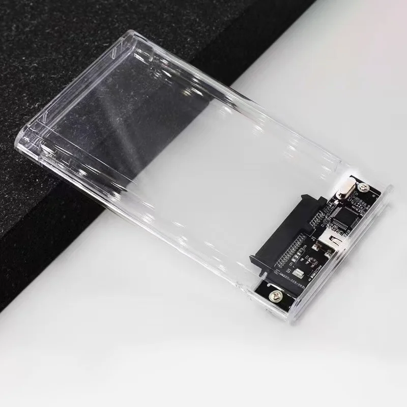 2.5-Inch SATA HDD/SSD Enclosure with Transparent Design, Universal USB 2.0 External Conversion Kit