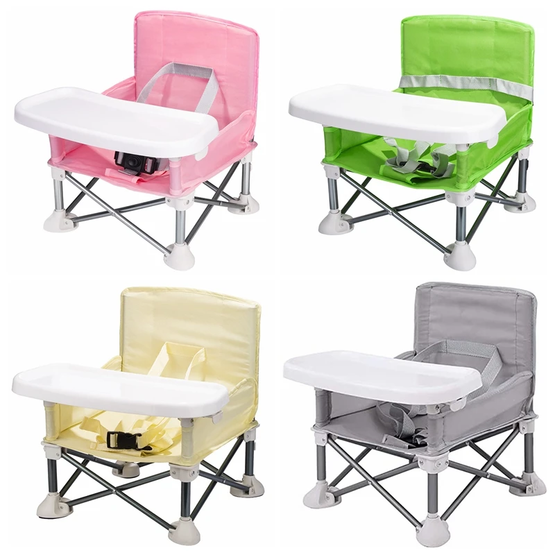 Assento de reforço para bebês, cadeira de jantar portátil dobrável para viagem, crianças com cadeira de alimentação, assento de praia ao ar livre, móveis para bebês, novo