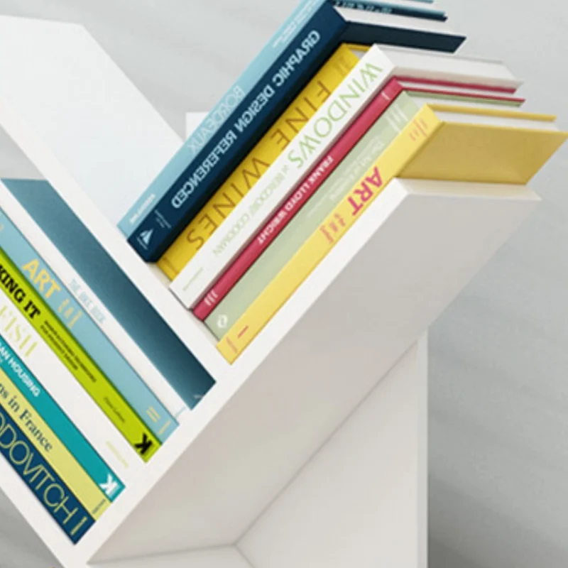 Bookshelf Multi-layer Simple Landing Fishbone Small Bookcase Student Bedroom Shelf Desktop Tree Book Storage Rack