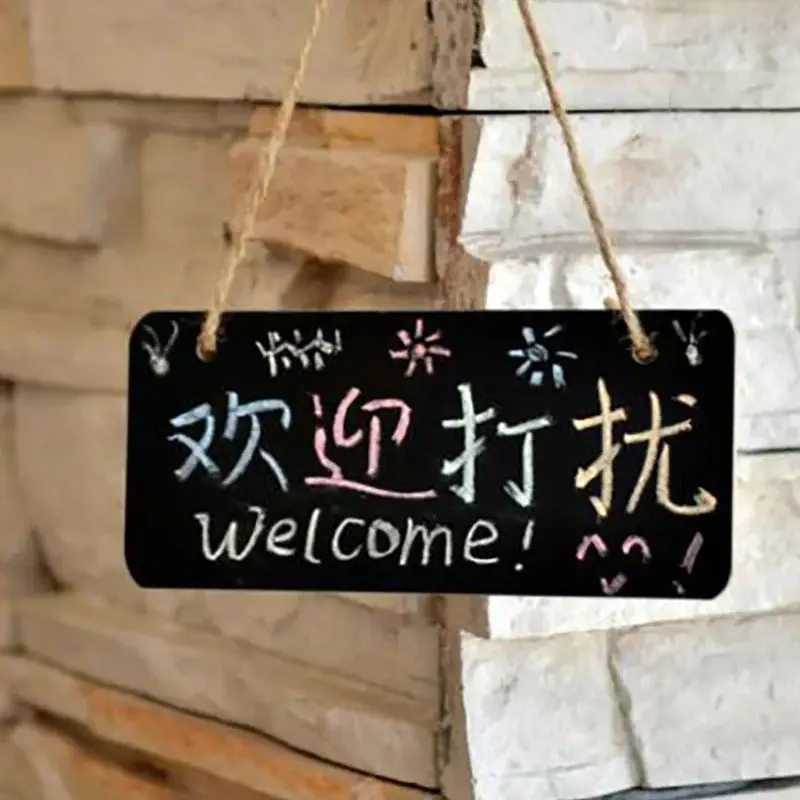 Подвесные знаки, доска, креативный дверной маркер, мини-доска, украшения, деревянные магазинные доски для сообщений, украшение для школьных досок